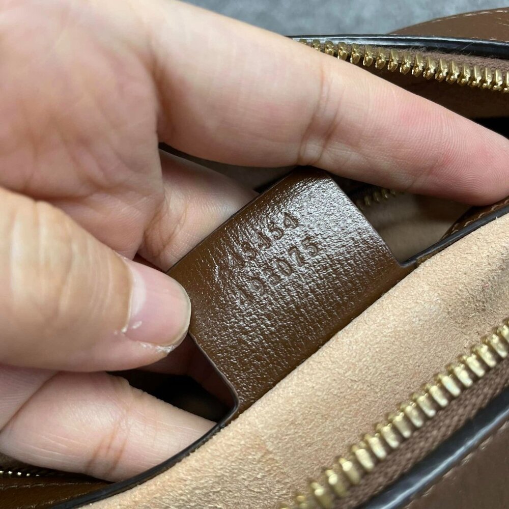 100% Authentic GUCCI Horsebit 1955 Brown Canvas Shoulder Bag - Picture 14 of 14